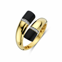 ring onyx diamant 0.07ct h si