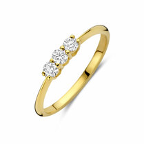 trilogie ring lab grown diamant 0.24ct g vs