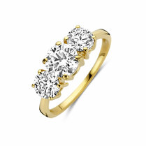 trilogie ring lab grown diamant 2.20ct g vs