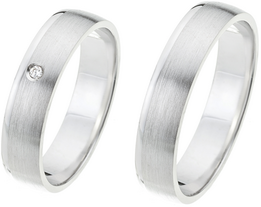 Elegante trouwringen witgoud