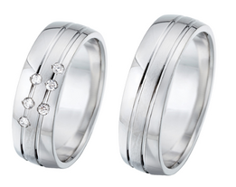 Trouwringen modieus witgoud