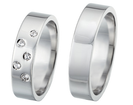 Glanzende ring witgoud