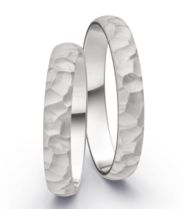 Klassieke Ringen Witgoud hammermat