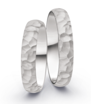 Klassieke Ringen Witgoud hammermat