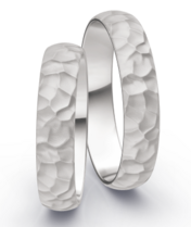 Klassieke Ringen Witgoud hammermat