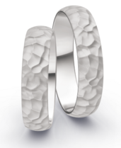 Klassieke Ringen Witgoud hammermat