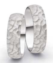 Klassieke Ringen Witgoud hammermat