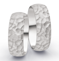 Klassieke Ringen Witgoud hammermat