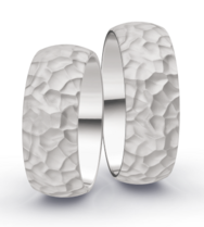 Klassieke Ringen Witgoud hammermat