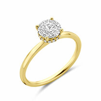 ring lab grown diamant rond 1.07ct f vs