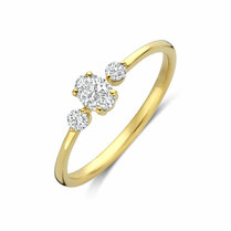 ring trilogie lab grown diamant 0.34ct f vs