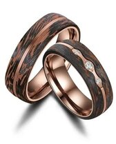 Trouwringen Carbon Bronze