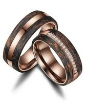 Trouwringen Carbon Bronze