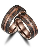 Trouwringen Carbon Bronze
