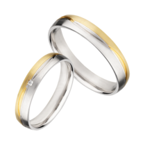 Bicolor zilveren ringen