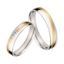Bicolor zilveren ringen
