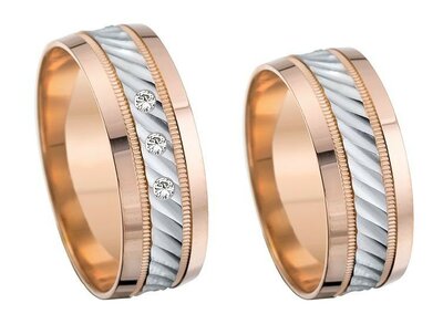 Goedkope Gouden Trouwringen Rose Goud