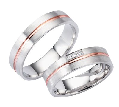 GS26  Goud met zilveren ringen