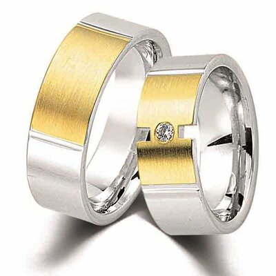 Trouwringen  goud en zilver