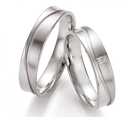 Elegante trouwring witgoud