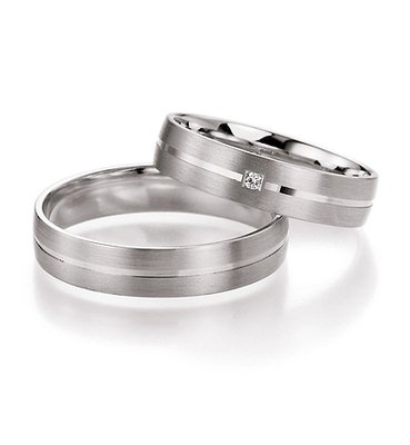Witgouden ring glans en mat