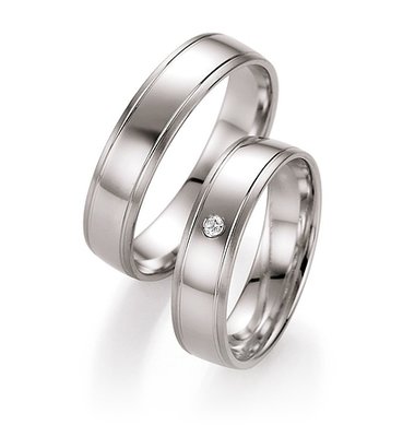 Witgouden elegante ring