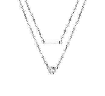 Zilver gerhodineerd dube zirkonia