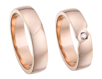 Exclusieve rosegouden Trouwringen