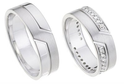 Glimmende ringen witgoud
