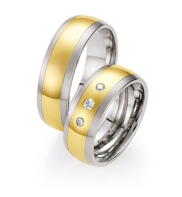 Gouden ringen met staal