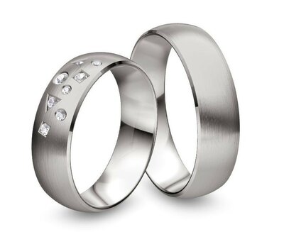 Trouwring witgoud luxe