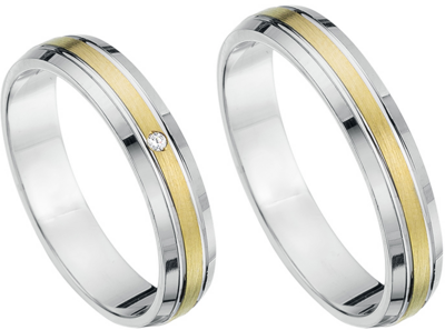 Goud met zilveren ringen