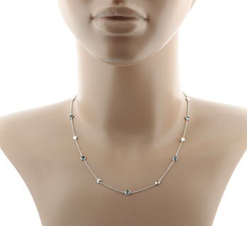 Collier blauw topaas