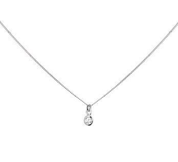 zilveren collier met zirkonia