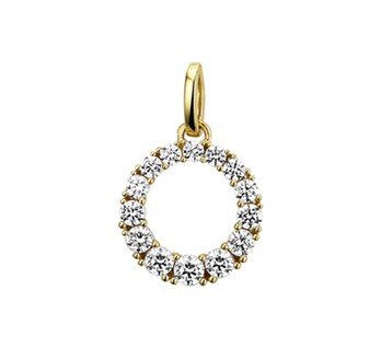 Hanger geelgoud zirkonia