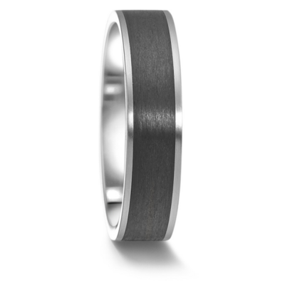 Trouwringen Edelstaal met carbon