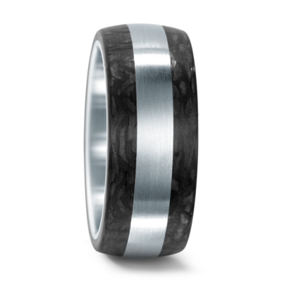 Trouwringen Edelstaal met carbon