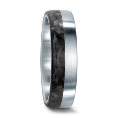 Trouwringen Edelstaal met carbon