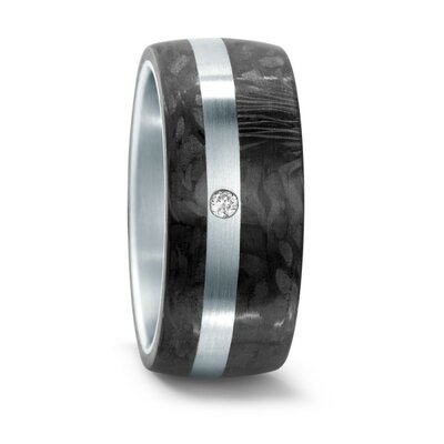 Trouwringen Edelstaal met carbon