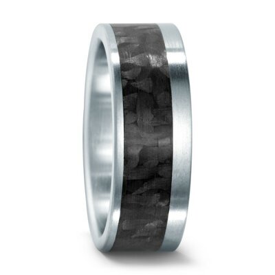 Trouwringen Edelstaal met carbon