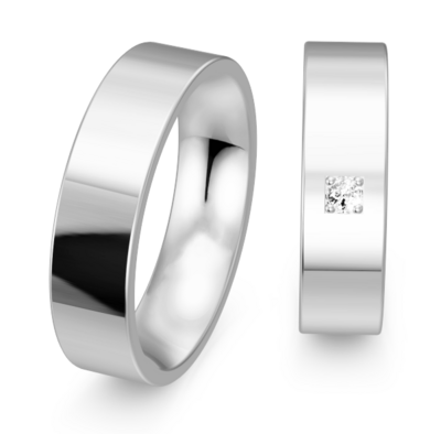 Witgouden platte ringen