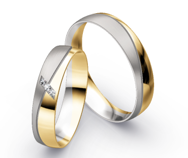 Elegante Trouwring Bicolor