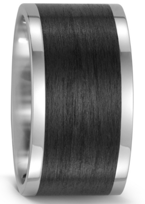 Trouwringen Titanium met Carbon