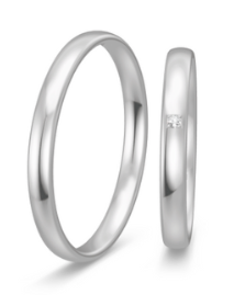 Smalle witgouden ring