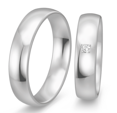 Smalle ring witgoud