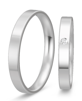 Smalle witgouden ring