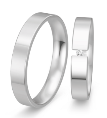 Smalle witgouden ring