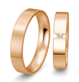 Rose gouden trouwringen