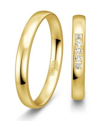 Smalle geelgouden ring