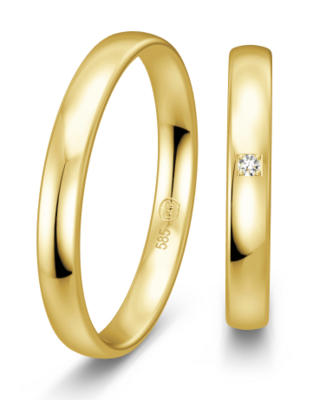 Smalle geelgouden ring